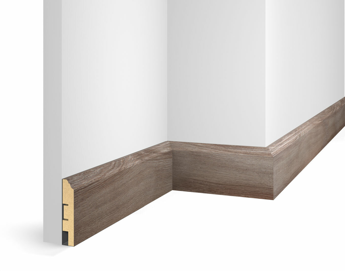 Плинтус МДФ Cosca Decor Экошпон WP07 Дуб Шелковый 2400×80×16